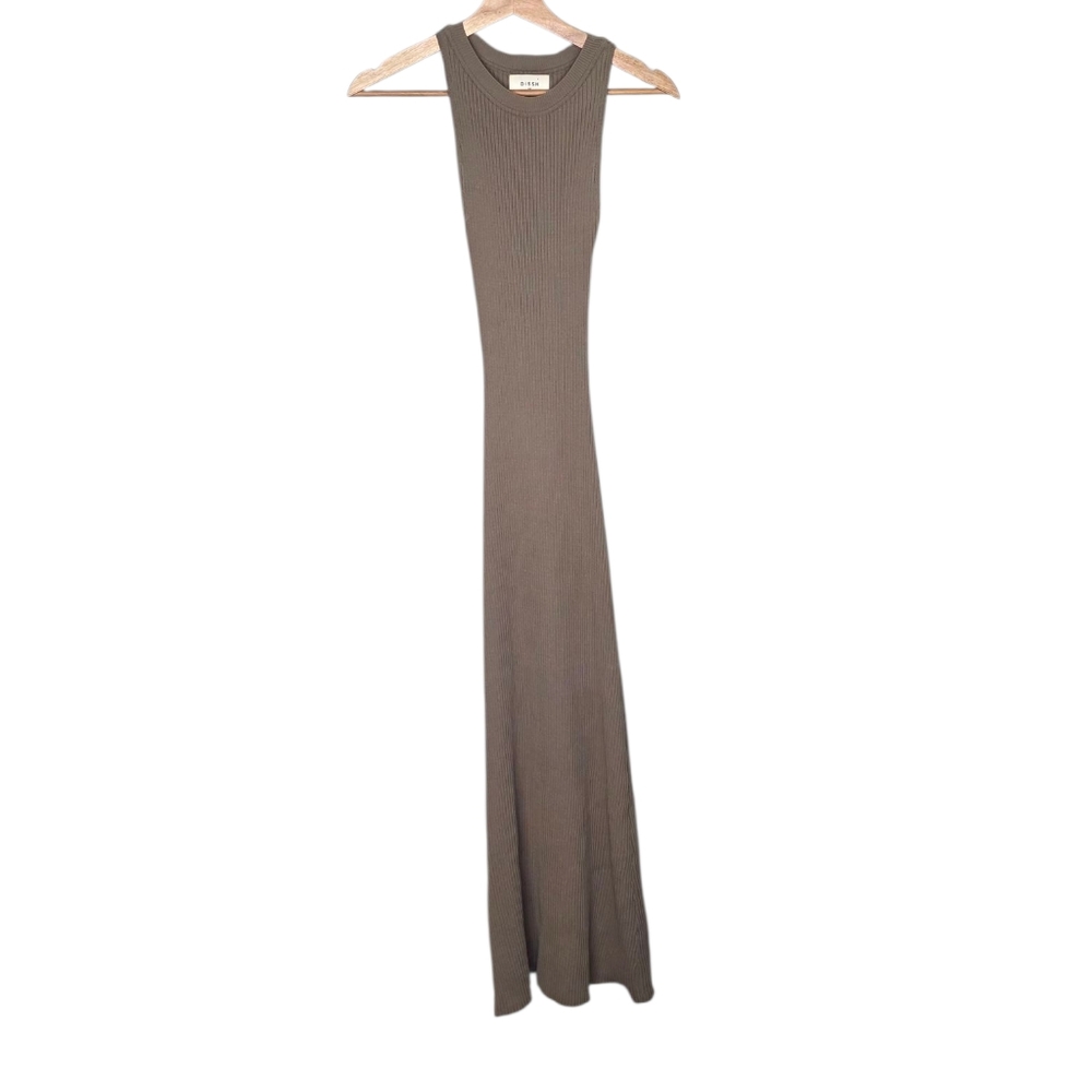 Dissh Maxi Dress Tan Tank Top Sleeveless Size XS